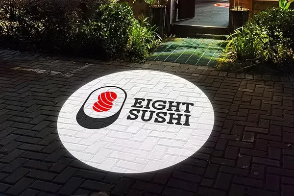 Restaurant Logo Projection